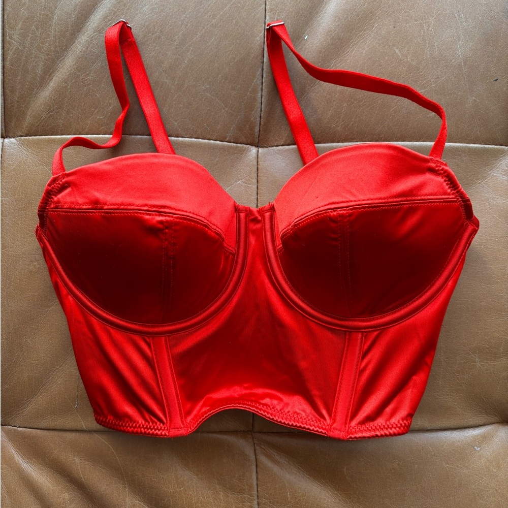 Red Women's Bustier Top